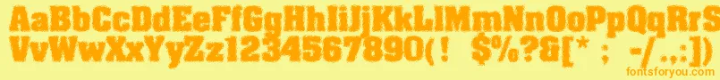 Machauer Font – Orange Fonts on Yellow Background