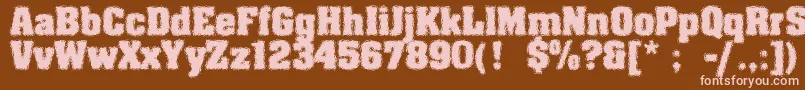 Machauer Font – Pink Fonts on Brown Background