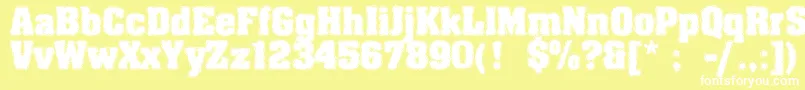 Machauer Font – White Fonts on Yellow Background