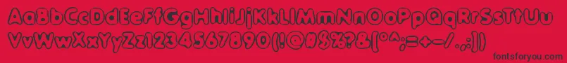 OuterSiderBrk Font – Black Fonts on Red Background