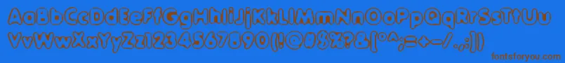 OuterSiderBrk Font – Brown Fonts on Blue Background