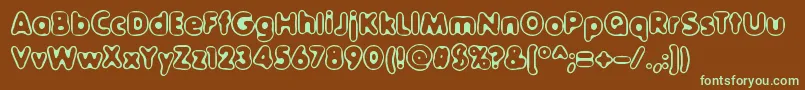 OuterSiderBrk Font – Green Fonts on Brown Background