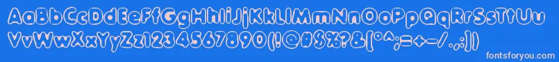 OuterSiderBrk Font – Pink Fonts on Blue Background