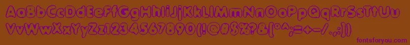 OuterSiderBrk Font – Purple Fonts on Brown Background