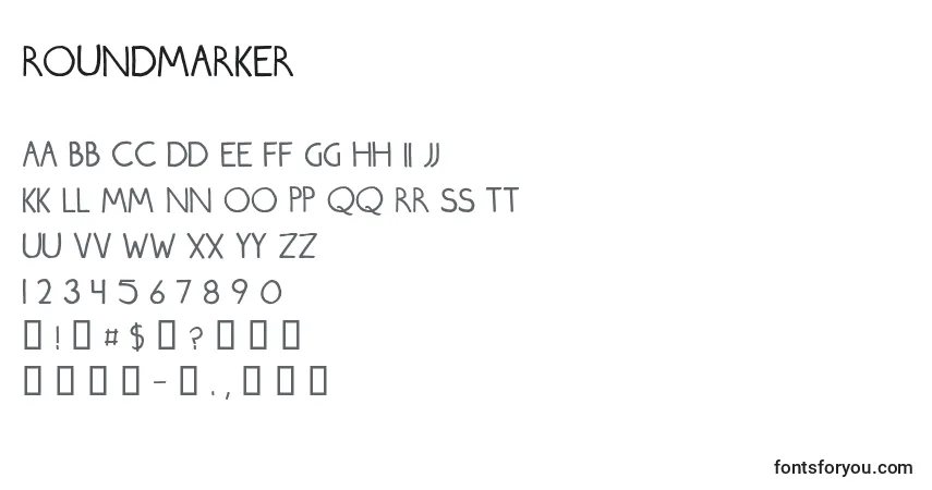 A fonte Roundmarker – alfabeto, números, caracteres especiais