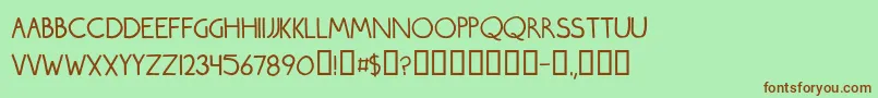 Roundmarker Font – Brown Fonts on Green Background