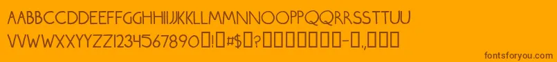 Czcionka Roundmarker – brązowe czcionki na pomarańczowym tle