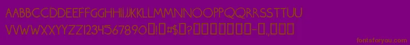 Roundmarker Font – Brown Fonts on Purple Background