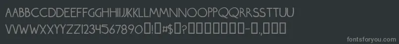 Fonte Roundmarker – fontes cinzas em um fundo preto