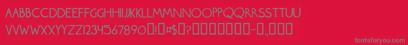 Roundmarker-Schriftart – Graue Schriften auf rotem Hintergrund