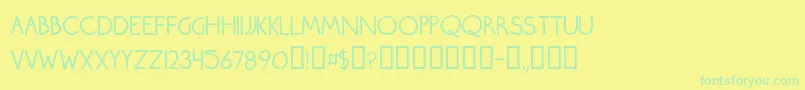 Fonte Roundmarker – fontes verdes em um fundo amarelo