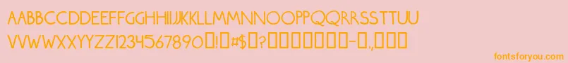 Roundmarker Font – Orange Fonts on Pink Background