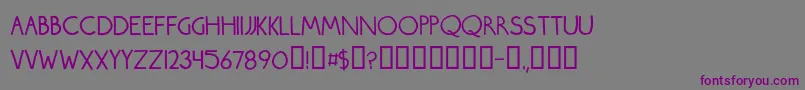 Roundmarker-Schriftart – Violette Schriften auf grauem Hintergrund