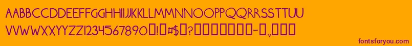Roundmarker Font – Purple Fonts on Orange Background