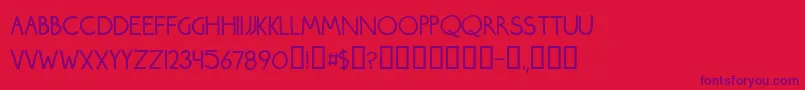 Roundmarker Font – Purple Fonts on Red Background