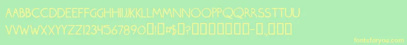 Saiba mais sobre a fonte Roundmarker Fonte Roundmarker – fontes amarelas em um fundo verde