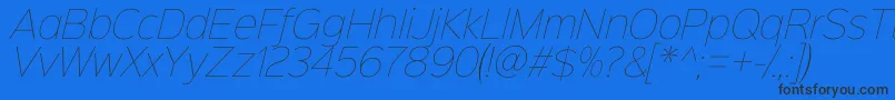 Sinkinsans100thinitalic Font – Black Fonts on Blue Background