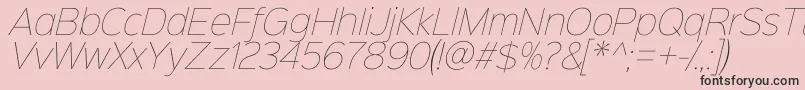 Sinkinsans100thinitalic Font – Black Fonts on Pink Background