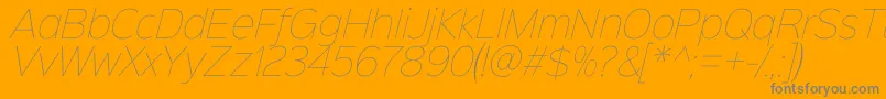 En savoir plus sur la police Sinkinsans100thinitalic Police Sinkinsans100thinitalic – polices grises sur fond orange