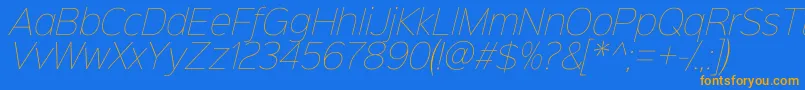 fuente Sinkinsans100thinitalic – Fuentes Naranjas Sobre Fondo Azul