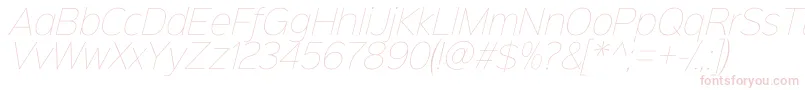 Sinkinsans100thinitalic Font – Pink Fonts on White Background