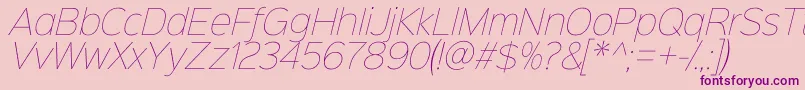 fuente Sinkinsans100thinitalic – Fuentes Moradas Sobre Fondo Rosa