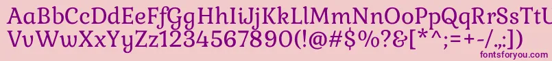 GabrielaRegular Font – Purple Fonts on Pink Background