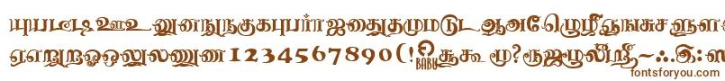Шрифт NagananthiniRegular – коричневые шрифты на белом фоне