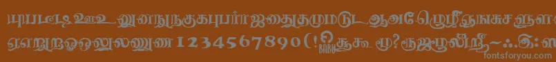 NagananthiniRegular-Schriftart – Graue Schriften auf braunem Hintergrund