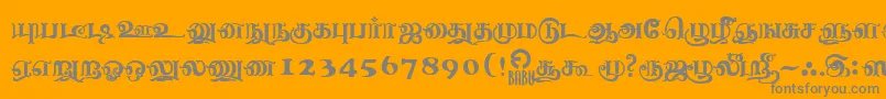 フォントNagananthiniRegular – オレンジの背景に灰色の文字