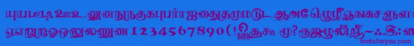 NagananthiniRegular Font – Purple Fonts on Blue Background