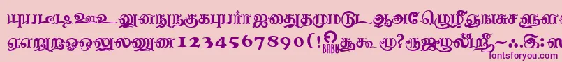 NagananthiniRegular Font – Purple Fonts on Pink Background