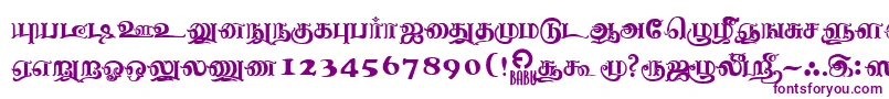 NagananthiniRegular Font – Purple Fonts on White Background