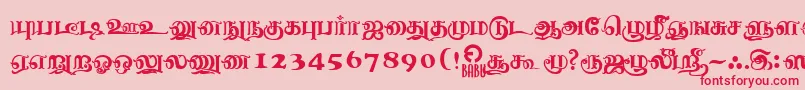 Шрифт NagananthiniRegular – красные шрифты на розовом фоне