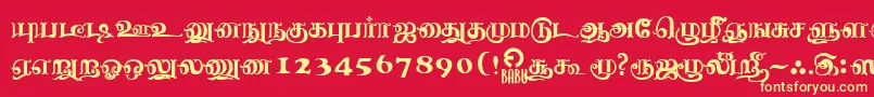 NagananthiniRegular Font – Yellow Fonts on Red Background