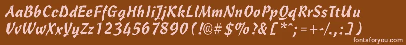 Baldwin Font – Pink Fonts on Brown Background