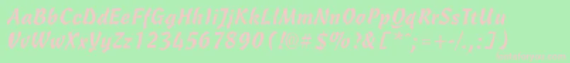 Baldwin Font – Pink Fonts on Green Background