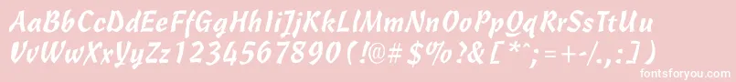 Baldwin Font – White Fonts on Pink Background