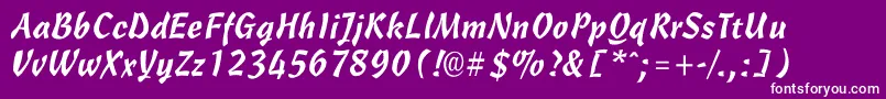 Baldwin Font – White Fonts on Purple Background