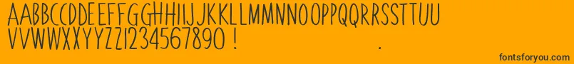LemonadeStandD Font – Black Fonts on Orange Background