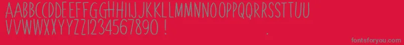 LemonadeStandD Font – Gray Fonts on Red Background