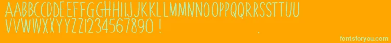 LemonadeStandD Font – Green Fonts on Orange Background