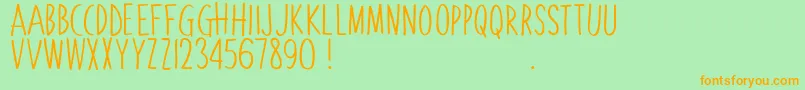 LemonadeStandD Font – Orange Fonts on Green Background