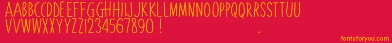 LemonadeStandD Font – Orange Fonts on Red Background