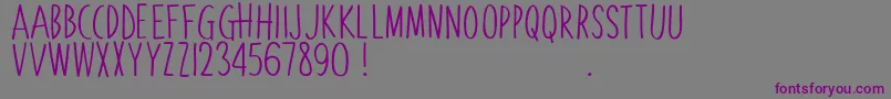 LemonadeStandD-fontti – violetit fontit harmaalla taustalla