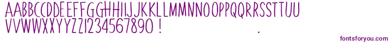 Шрифт LemonadeStandD – фиолетовые шрифты на белом фоне