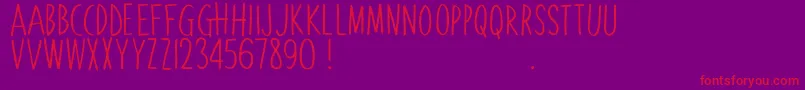 LemonadeStandD Font – Red Fonts on Purple Background