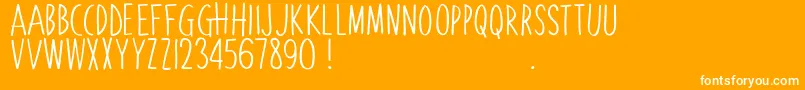 LemonadeStandD Font – White Fonts on Orange Background