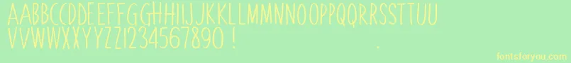 LemonadeStandD Font – Yellow Fonts on Green Background