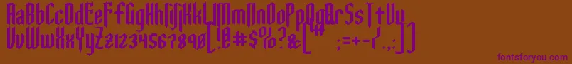 Ysgarth Font – Purple Fonts on Brown Background